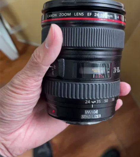 佳能24-105/F4一代红圈镜头，功能一...