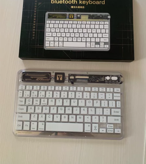 益博思透明无线ipad蓝牙键盘多系统设备切...