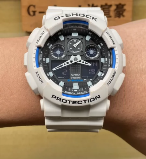 卡西欧ga100B、经典黑蓝配色手表/gs...