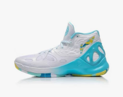 李宁篮球鞋音速5LOW薄荷男子夏季透气缓震...