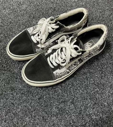 二手43码vans范斯骷髅头低帮板鞋 二手...