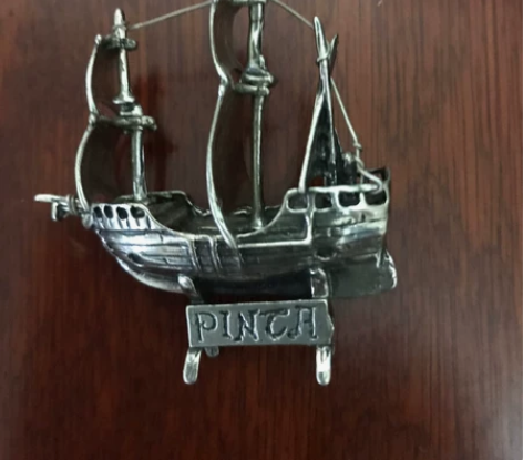 西洋银器 银 帆船 小摆件 欧洲古董市场购...