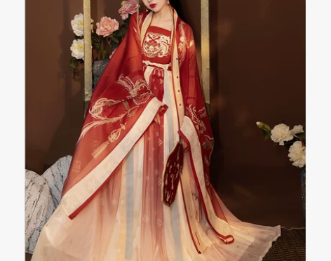 恋霜凤钗令汉服女正品原创中国风古装唐制齐胸...
