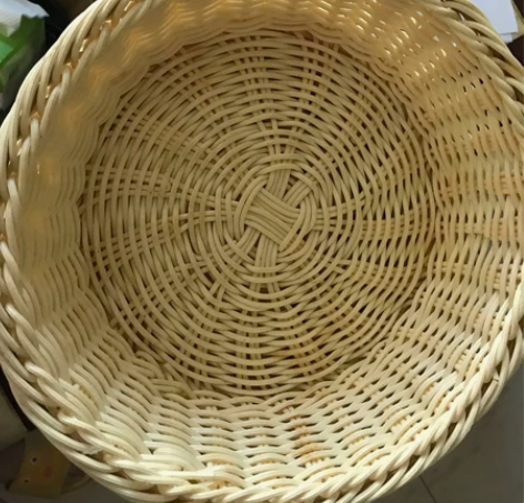 花框仿藤编水果篮子，尺寸直径25cm。两种...