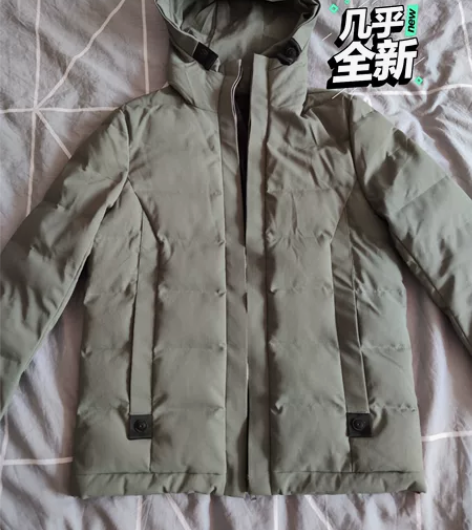 浅绿色男士短款保暖棉服羽绒服 顺丰包邮 面...