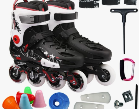 美洲狮旱冰鞋直排轮滑鞋成年男女滑冰鞋单排成...