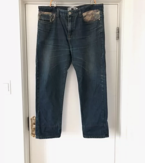 品牌男士休闲长裤 牛仔裤 直筒 正常穿着痕...