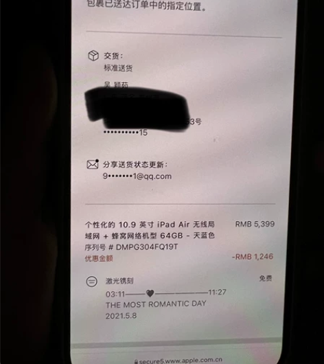 iPad air4国行蓝色64g，2022...