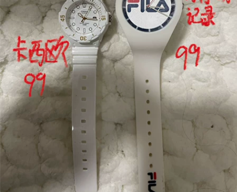 出菲乐和卡西欧手表 可刀全新菲乐的表盘膜还...