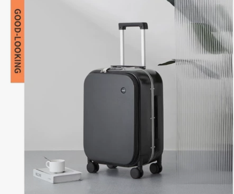 米熙前置开口登机行李箱女22寸侧开旅行箱 ...