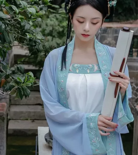 清梳原创汉服 【玉兰】 宋裤三件套刺绣褙子...