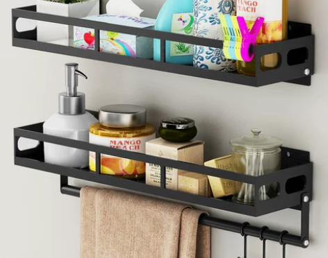 浴室置物架卫生间免打孔壁挂式卫浴挂件洗手间...