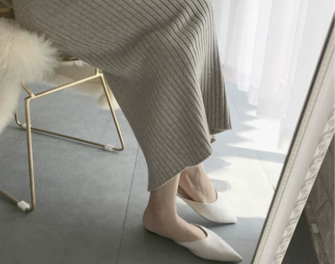 裙子女秋冬针织半身裙百搭韩版一步裙复古高腰...