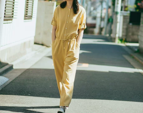 鹿与飞鸟 日系系带工装风宽松休闲裤连体裤2...