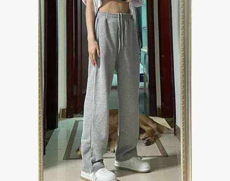 【划算价】美式辣妹运动裤女休闲裤春秋宽松显...