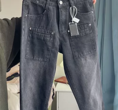 2022秋冬新品直筒美式宽松韩版辣妹小众高...