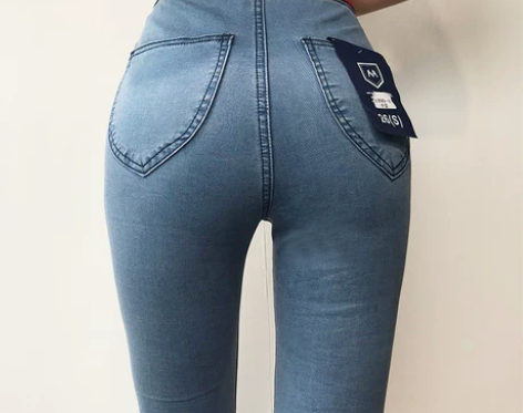 欧美新款紧身包臀显瘦小脚裤铅笔裤高腰弹力可...