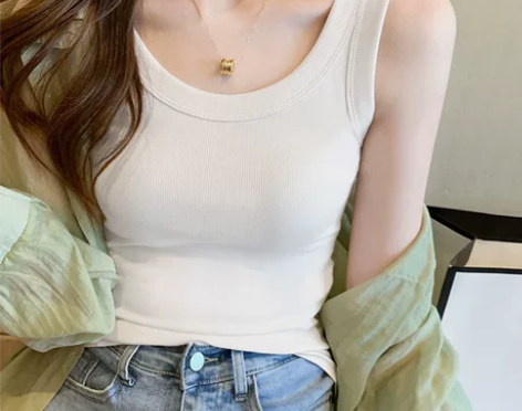 针织螺纹打底背心吊带背心内搭外穿女紧身罗纹...