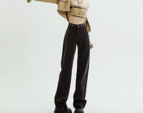 【穿搭博主出闲置】KRO复古灯芯绒高腰可调...