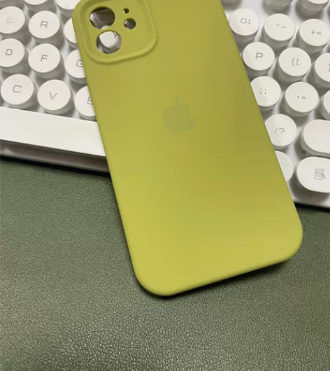 液态硅胶豆蔻绿纯色iphone12苹果手机...