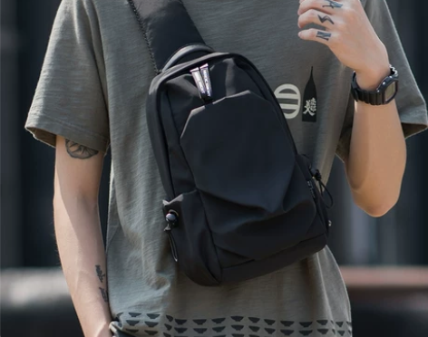 胸包男士运动休闲旅游斜挎包潮牌单肩包夏季个...