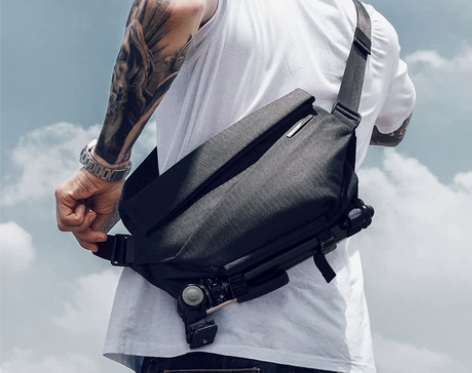 NIID原创邮差包潮牌男士包包单肩包机能斜...