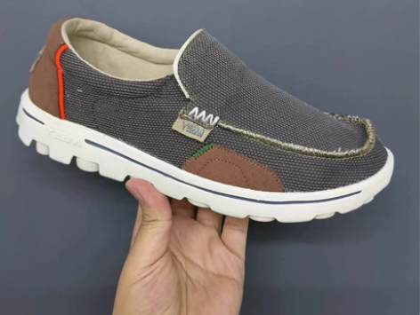 全新 品牌尾单 进口棉麻休闲鞋 高弹力软底...