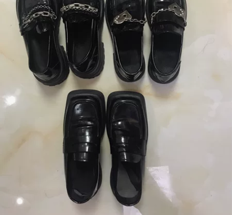 黑暗玛丽珍鞋女夏季新款日系厚底小众JK小皮...