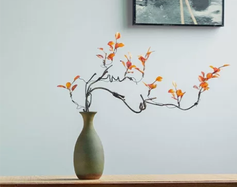 现代新中式古典陶瓷小花瓶摆件客厅插花博古架...