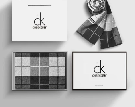 CHEEKKISS男士围巾男冬季羊毛加厚保...