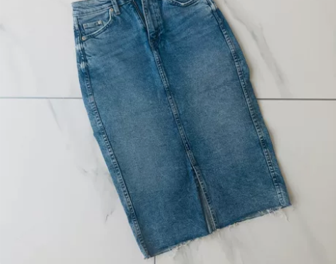 h##amp；amp；m牛仔铅笔裙 xs码...