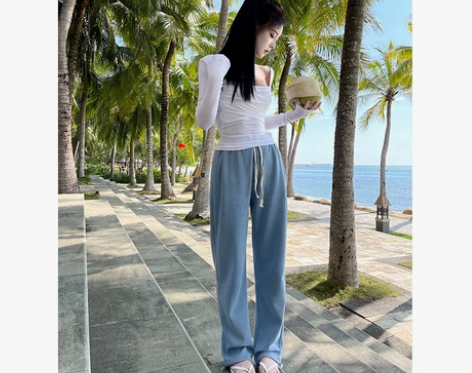 BLACK CHERRY运动休闲裤女高腰宽...
