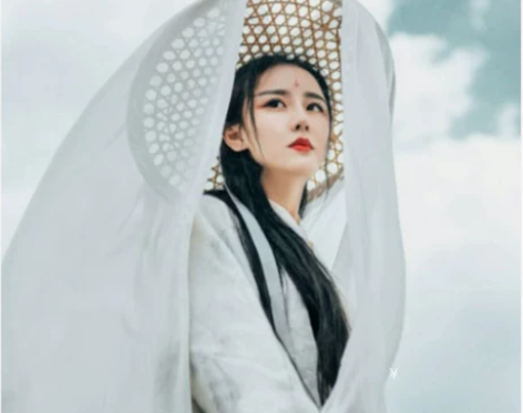 侠女摄影道具。武侠古风斗笠，遮容帽 斗笠摄...