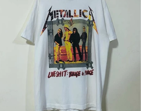 高版本vtg金属乐队人物摇滚fog短袖 高...