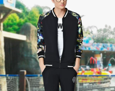 春秋季新款情侣休闲运动套装男士大码运动服女...