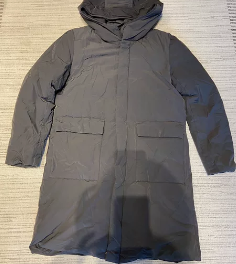 男士中长款羽绒服 灰色90白鸭绒 170-...