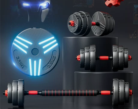 哑铃男士健身锻炼器材家用套装组合杠铃女士可...