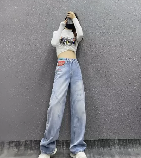 厂家清仓处理女春新款高腰牛仔裤，春夏可穿，...