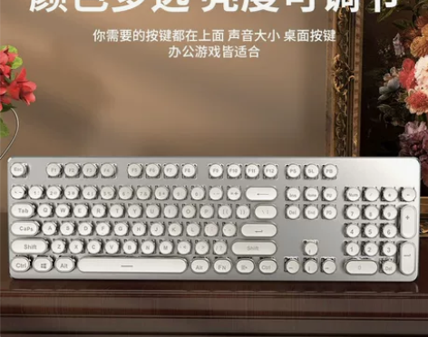 前行者无线蓝牙真机械键盘鼠标可充电电竞蒸汽...