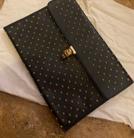 麦坤真皮手拿包信封包 正品