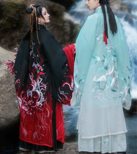 如梦霓裳正版汉服 涂山大袖 右边青色的这件...