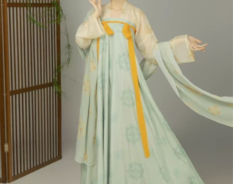 柒邑【忆长安】汉服女原创唐风齐胸衫裙复原印...