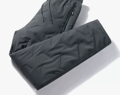 加绒加厚羽绒棉裤 灰色直筒 2XL  感兴...