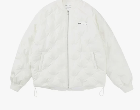 FPA浅蓝色压印棒球羽绒服 国潮牌情侣冬季...