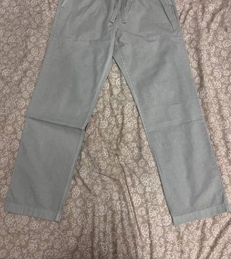 男士休闲裤，175/84A 浅灰色，无弹力...