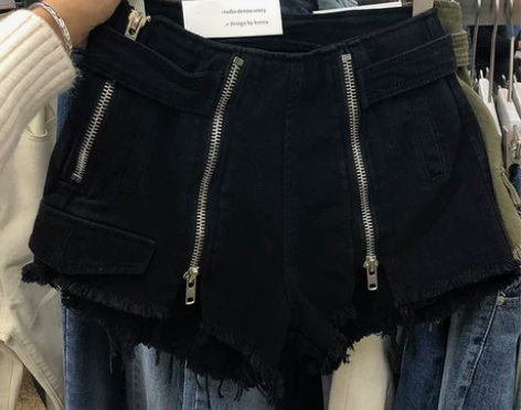 牛仔短裤女夏2019新款韩版高腰显瘦复古拉...