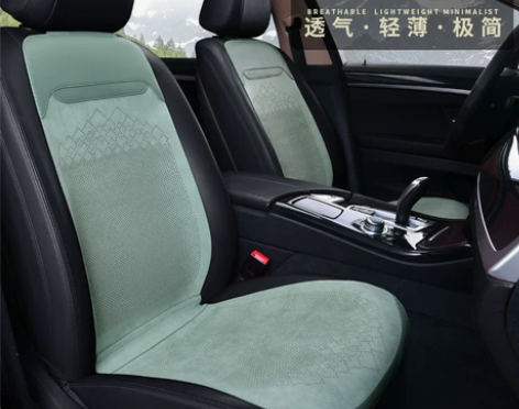 轻奢汽车坐垫四季通用小蛮腰超薄翻毛皮单座通...