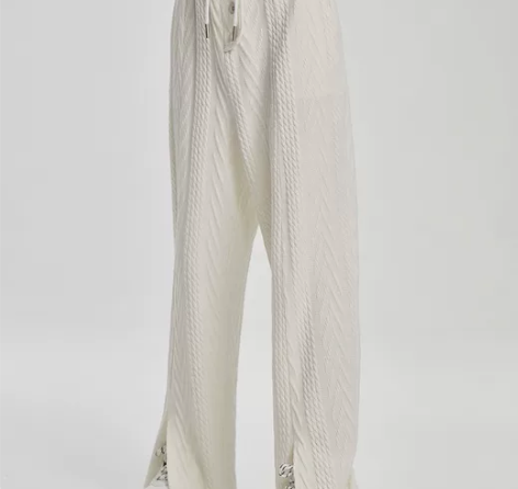 LKONE原创设计松紧高腰针织港风女裤秋冬...