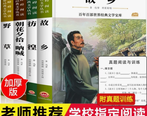 附考点故乡 鲁迅原著正版全套4册完整版