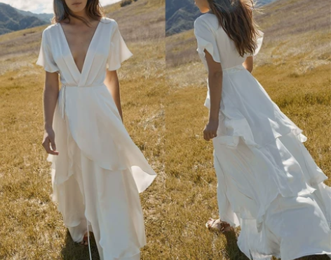 很仙的法国小众蛋糕裙子仙女超仙连衣裙海边度...